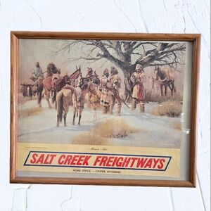 H.W Johnson Mocassin Mail Print + Salt Creek Freightways Art Work Vintage 1979